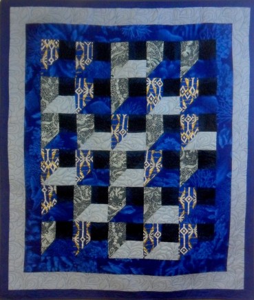 Blue Zone, Quilt by Aisha Lumumba, www.obaquilts.com