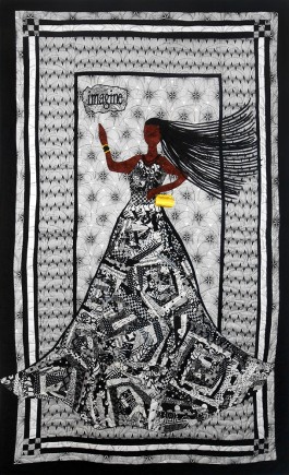 I Am Not My Hair #8, Quilt by Aisha Lumumba, www.obaquilts.com