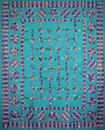 Rendezvous with The Blues, Quilt by Aisha Lumumba, www.obaquilts.com