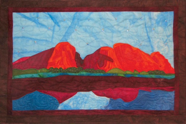 Red Mountain, Quilt by Aisha Lumumba, www.obaquilts.com