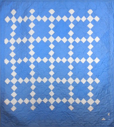 Blue Nine Patch, Quilt by Aisha Lumumba, www.obaquilts.com