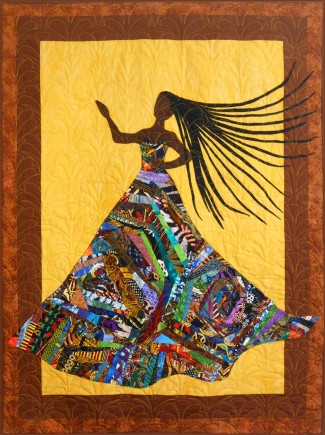 I Am Not My Hair #3, Quilt by Aisha Lumumba, www.obaquilts.com