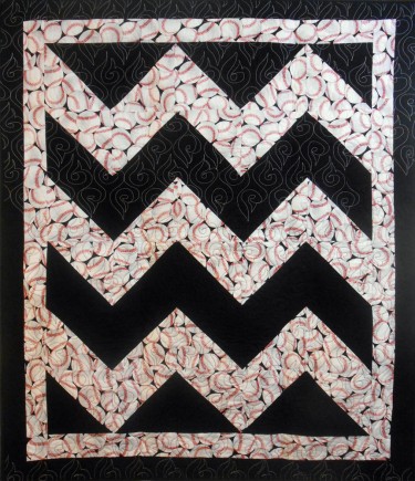 Play Ball 2, Quilt by Aisha Lumumba, www.obaquilts.com