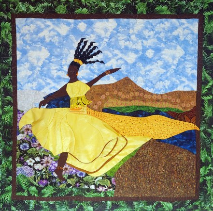 Seizing My Joy, Quilt by Aisha Lumumba, www.obaquilts.com
