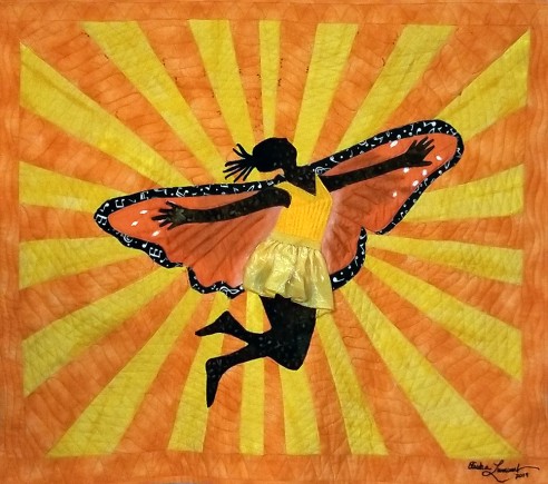 Soar, Quilt by Aisha Lumumba, www.obaquilts.com
