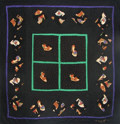 I Love Shoes, Quilt by Aisha Lumumba, www.obaquilts.com