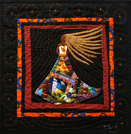 I am not my hair #13, Quilt by Aisha Lumumba, www.obaquilts.com