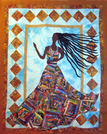 I am not my hair #15, Quilt by Aisha Lumumba, www.obaquilts.com