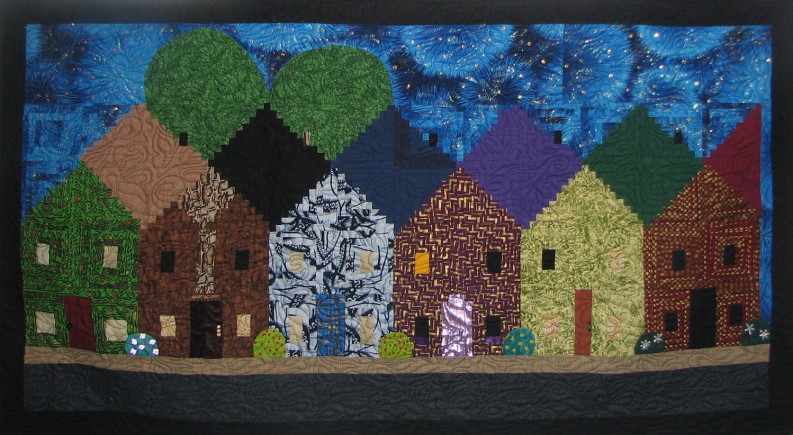 My Street, Quilt by Aisha Lumumba, www.obaquilts.com
