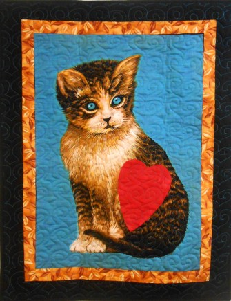 I Love Cats, Quilt by Aisha Lumumba, www.obaquilts.com