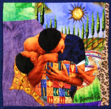 Fathers Pride 2, Quilt by Aisha Lumumba, www.obaquilts.com