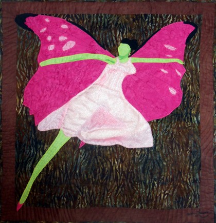 Flying Ballerina, Quilt by Aisha Lumumba, www.obaquilts.com