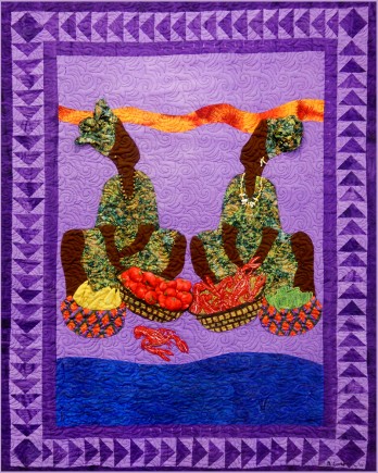 Gumbo Ladies 3, Quilt by Aisha Lumumba, www.obaquilts.com