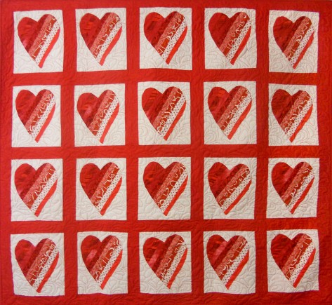 Heartfelt, Quilt by Aisha Lumumba, www.obaquilts.com