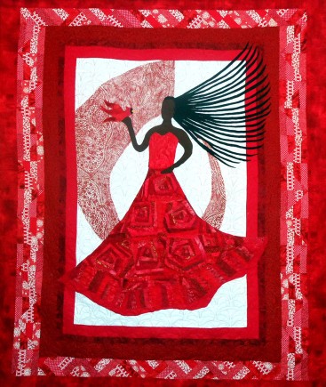 I Am Not My Hair #11, Quilt by Aisha Lumumba, www.obaquilts.com