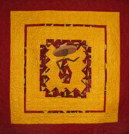 Simpicity and Sunshine, Quilt by Aisha Lumumba, www.obaquilts.com
