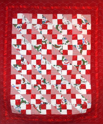 Snowman, Quilt by Aisha Lumumba, www.obaquilts.com