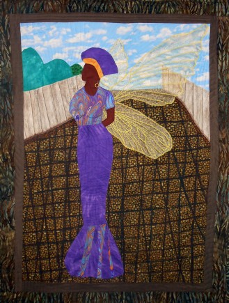 Standing Tall, Quilt by Aisha Lumumba, www.obaquilts.com