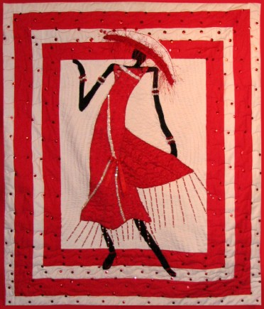 Steppin' Out 5, Quilt by Aisha Lumumba, www.obaquilts.com