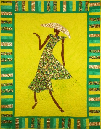 Steppin' Out 10, Quilt by Aisha Lumumba, www.obaquilts.com