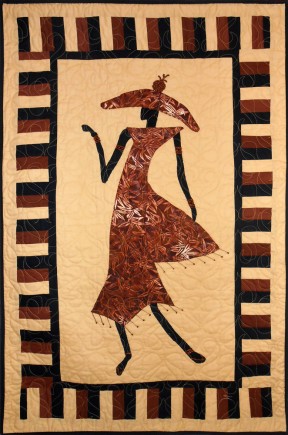 Steppin' Out 11, Quilt by Aisha Lumumba, www.obaquilts.com