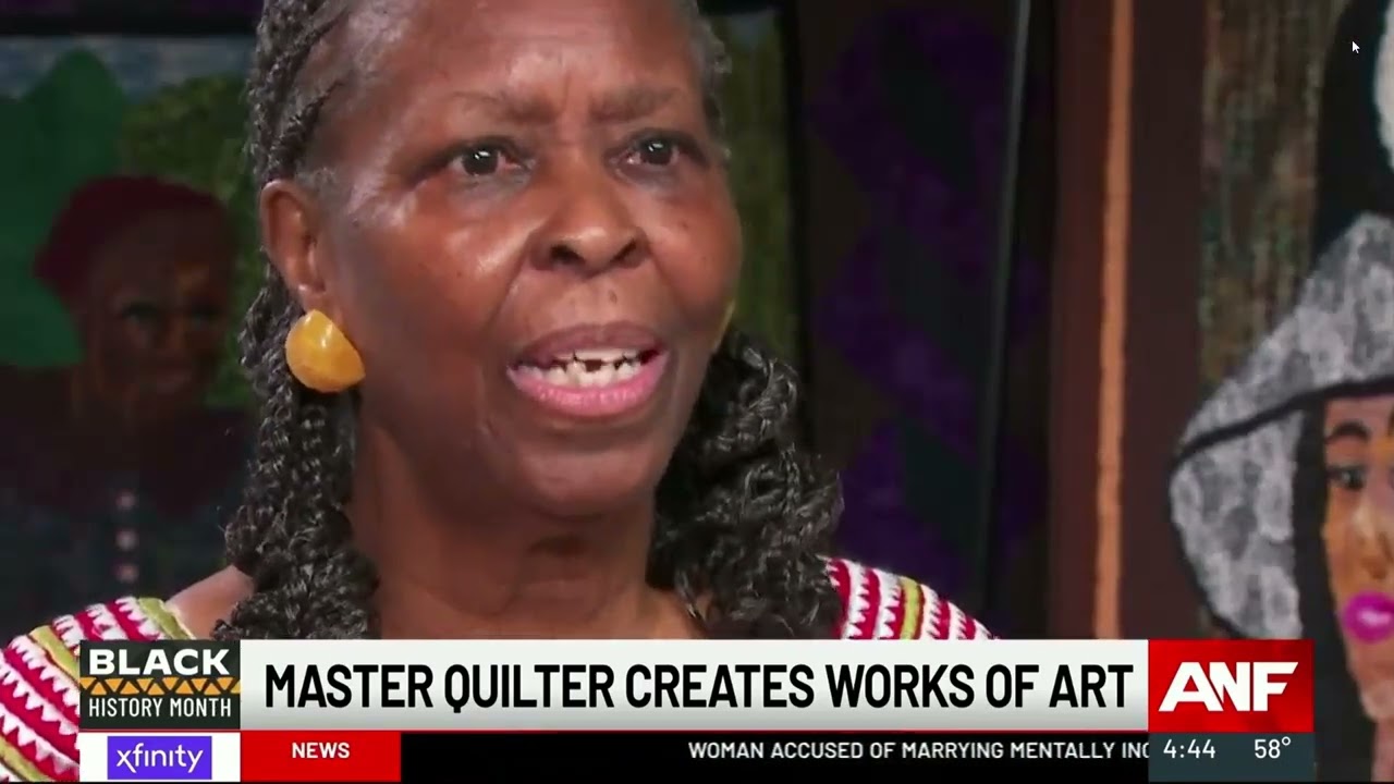 Master Quilter Aisha Lumumba featured on Atlanta News First (ANF)