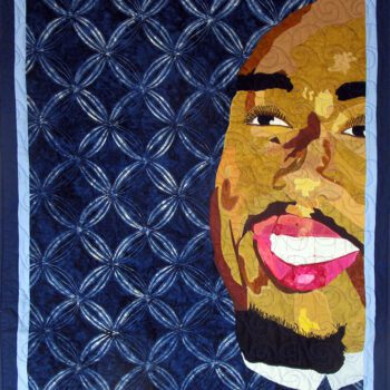 Rose that Grew in Concrete, Quilt by Aisha Lumumba, www.obaquilts.com
