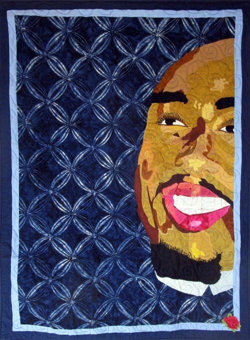 Rose that Grew in Concrete, Quilt by Aisha Lumumba, www.obaquilts.com