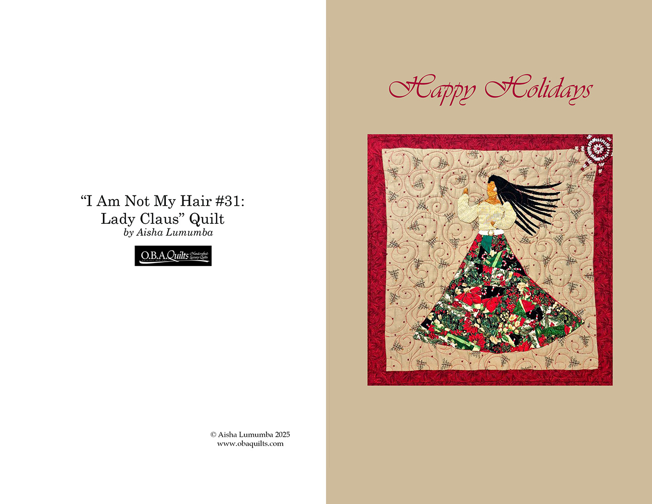 I Am Not My Hair #31: Lady Claus Blank Greeting Card